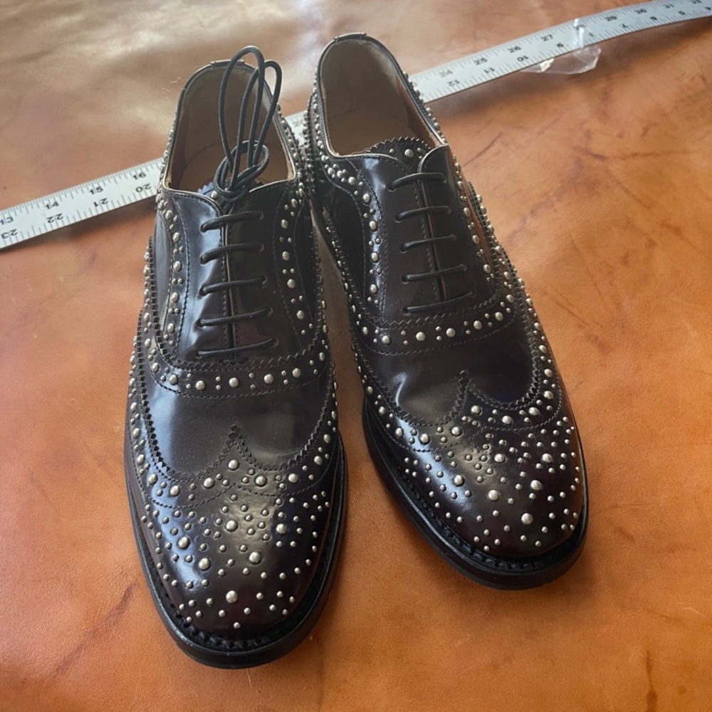 Church’s Burwood Polished Studded Brogues Oxfords
